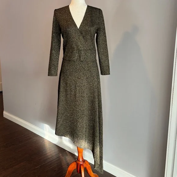 A.L.C. | Dresses | Alc Morrow Metallic Asymmetrical Dress